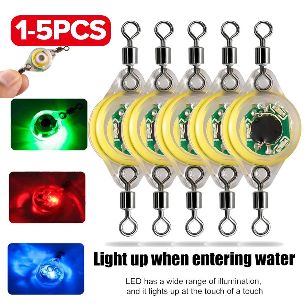 От 1 до 5 упаковок, светодиодная приманка для рыбалки в форме глаза, 4 цвета, мигающая, глубокая, для подводной рыбалки, приманка для кальмара, светящаяся для привлечения рыбы