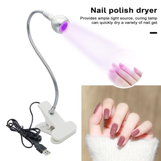 Nail UV Curing Light Mini Portable USB Charging Sturdy Metal Long Lifespan Nail Gel Lamp for Home Salon Use