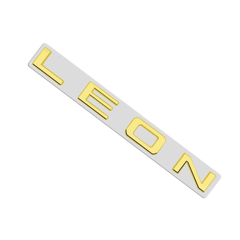 gycsn9 Metal Emblem Car Sticker Letter Badge Decal Body Trunk Decor for LEON IBIZA Accessories Copper Color Styling