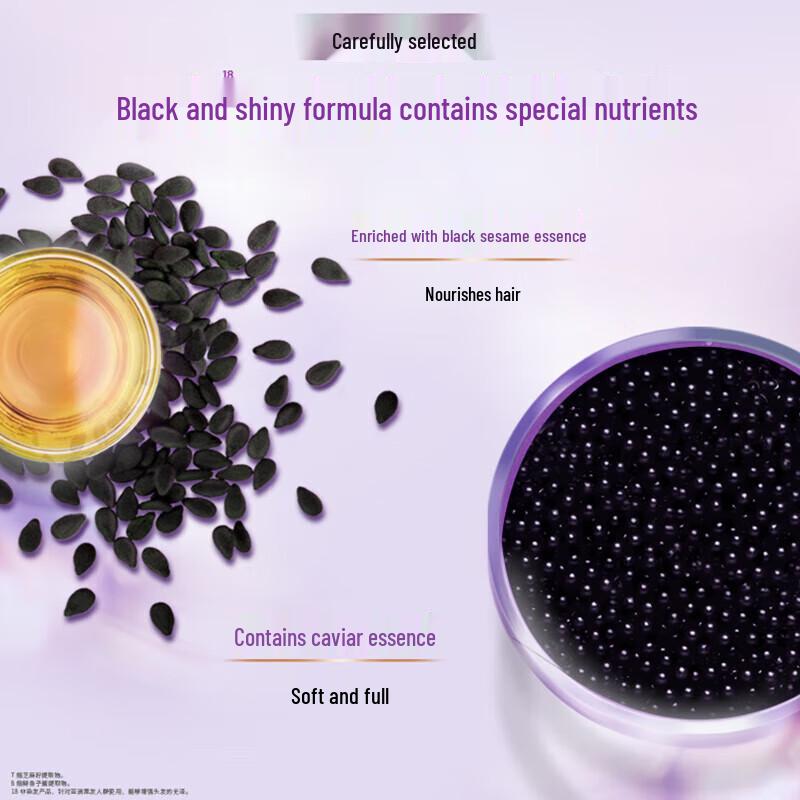 Lux Black & Bright Repair Shampoo with Caviar & Hyaluronic Acid Twin Pack