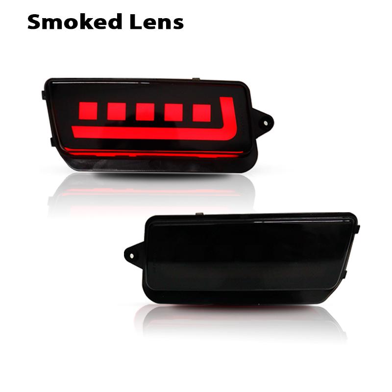 iJDM 3D Optic LED Bumper Reflector Lights for 2005-2010 Jeep Grand Cherokee,Tail/Brake Rear Fog Lamps and Turn Signal Light