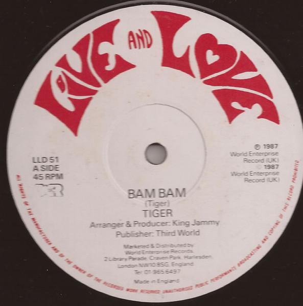 12-дюймовая пластинка TIGER / NANA MCLEAN - Bam Bam / Single Girl LLD51 Live And Love 1987 UK Регги, Ска и Даб Б/У