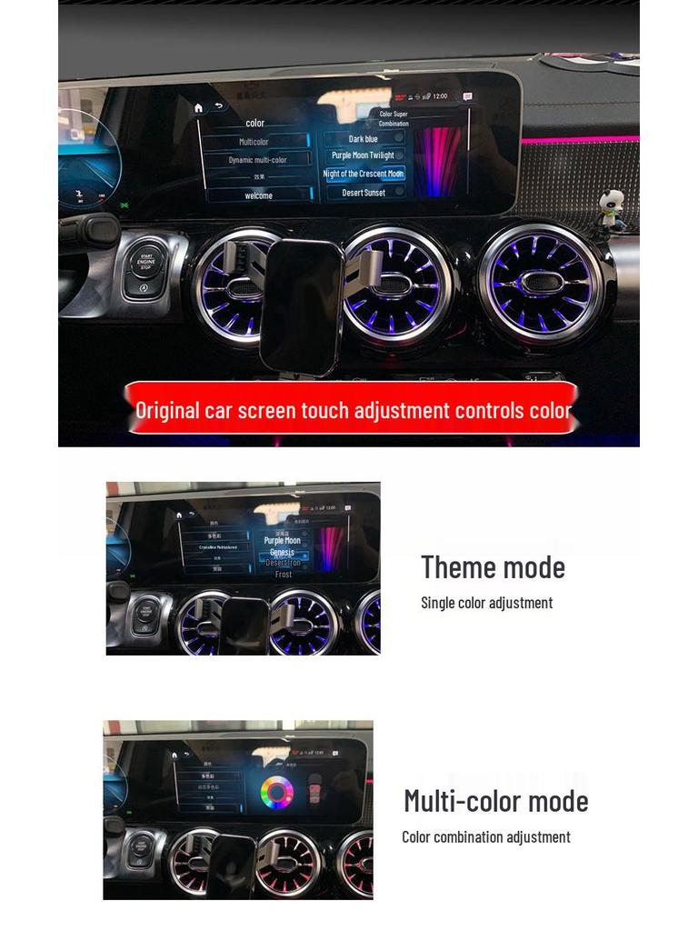 Mercedes-Benz GLB Ambient LED Light Upgrade - 64-Color Interior Lighting