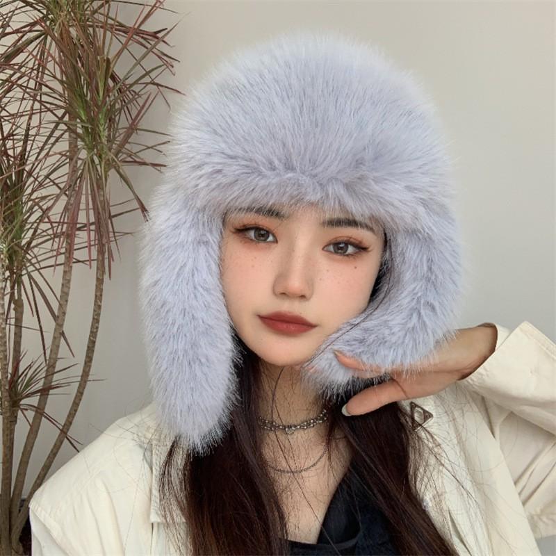 Winter Faux Fur Trapper Hat Warm Ski Women Men Vintage Style