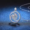 D Color 18K White Gold Moissanite Necklace 1 Carat Windmill Women S925 Silver Necklace Luxury Fashion Jewelry