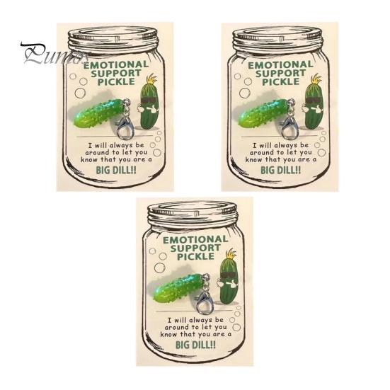 1/2/3 комплекта эмоциональная поддержка брелок для ключей Pickle Design подвеска с карманом объятия открытка тонкая работа металлический смоляной брелок позитивный подарок