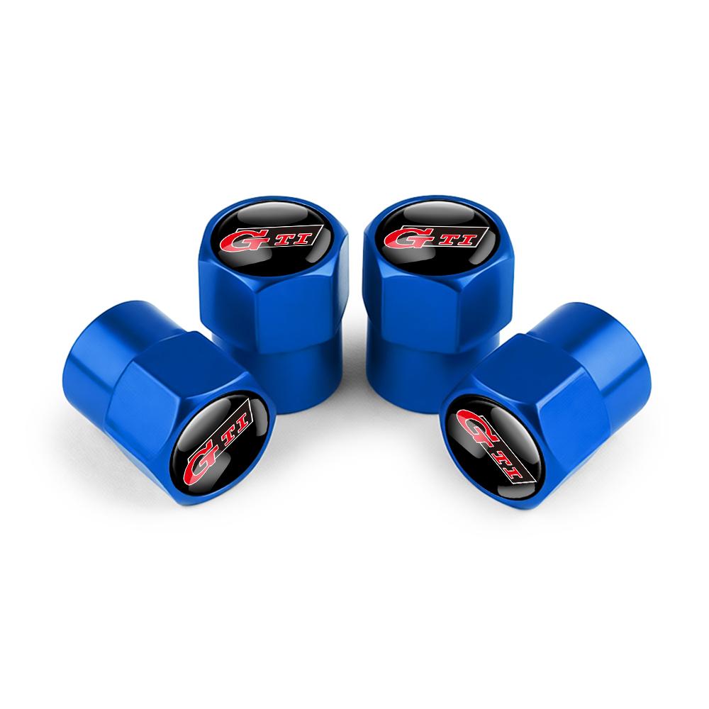T264PCS Metal Car Wheel Tire Valve Caps Stem Cover Car Accessories For Volkswagen GTI Polo Golf Passat Scirocco Jetta Touareg RLINE