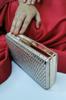 Женская стильная и полезная сумка для вечернего платья Женская вечерняя сумка с цепочкой из платинового стекла и камнями