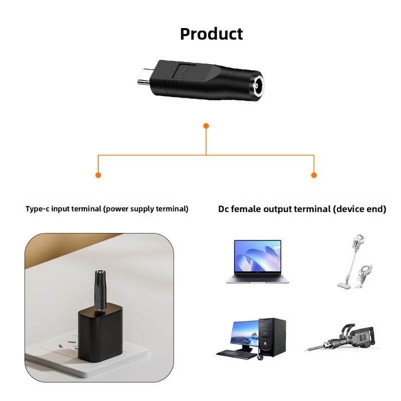 1 шт. USB C Папа на DC Мама Кабель Питания PD100 Вт Type-C Адаптер Питания Конвертер Штекер для Starlink Mini DC5.5X2.1 Кабель Зарядки