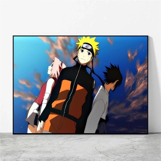 Japanese Anime Oil Painting Natuto Uchiha Sasuke Gift Manga Pictures Wall Art Prints and Prints Decoration