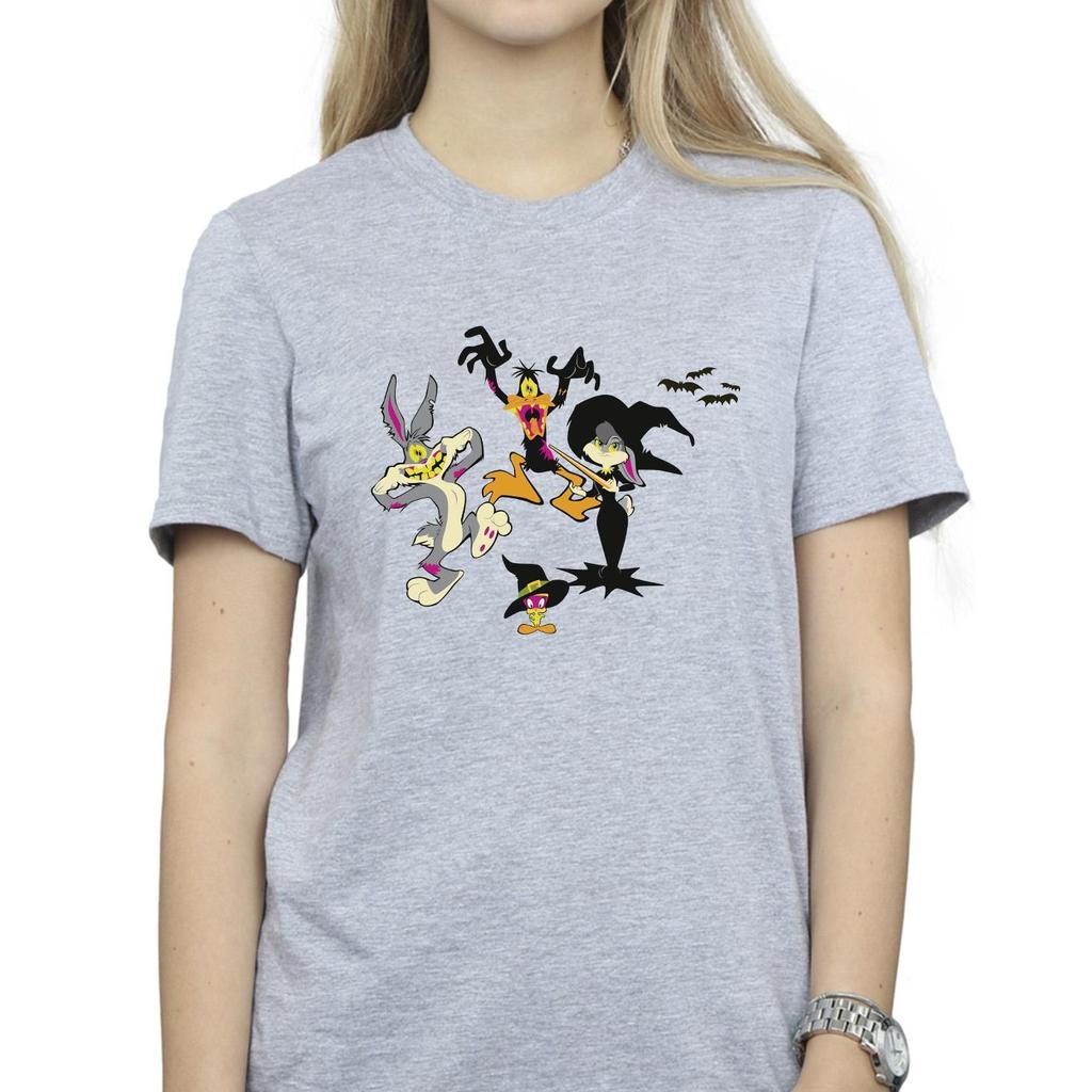 Looney Tunes Womens/Ladies Halloween Friends Cotton Boyfriend T-Shirt