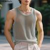 Летние мужские майки без рукавов из прозрачной сетки с вырезами