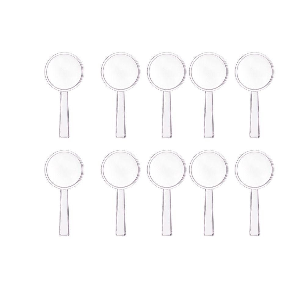 10pcs Mini Loupe Fresnel lens Transparent 3X Children's Magnifying Glass Pocket High-definition Handheld Magnifier Newspaper