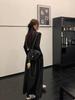 Женское французское черное плиссированное платье А-силуэта с квадратным вырезом и длинными рукавами, облегающее, с акцентом на талии, новинка весны 2026