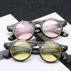 Fashion Vintage Round Steam Punk Flip Up Sunglasses Classic Double Layer Clamshell Design Sun Glasses Uv400