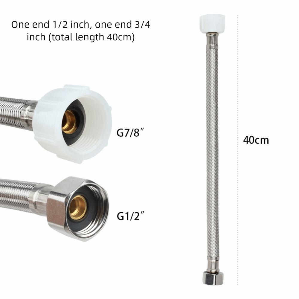 30/40см Гофрированный Водяной Шланг Взрывозащищенный Большой Поток Шланг Подвода Горячей и Холодной Воды Нержавеющая Сталь