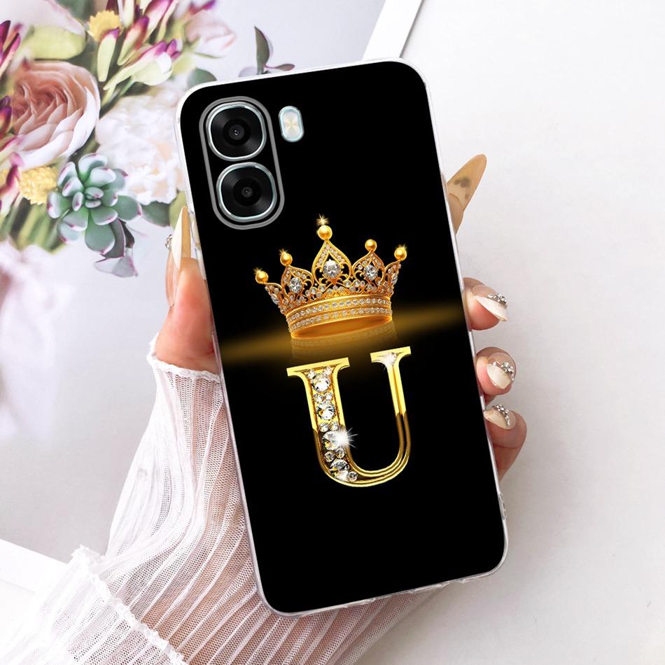 Для OPPO A6X A6 A6T Pro 4G 5G Модный чехол для телефона с буквой и короной Для Oppo A6x A 6 A6T Pro 4G Мягкие силиконовые TPU чехлы