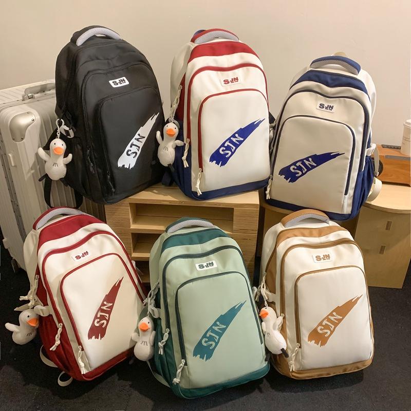 Мужской рюкзак с буквенным принтом, рюкзак для школьников младших и старших классов, женский