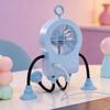 Portable Suction Cup Portable Handheld Fan Dual Modules Mist Function Electric Fan Flexible Legs Mist Fan Personal Cooling