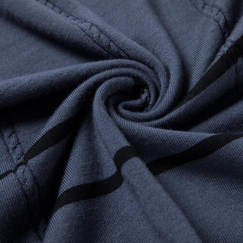 Новый шерстяной свитер, мужской свитер из чистой шерсти с длинными рукавами и полувысоким воротником, полосатый нижний свитер, джемпер, камвольный пуловер Tide