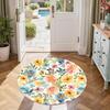 Flower Round Floor Rug Suitable for Living Rooms Decorate room Kitchen Bedrooms Anti-slip Round Rug Anime Office Decor