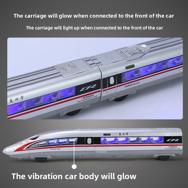 Омоложение Высокоскоростной Китайский Поезд Маглев Игрушки Со Звуком Подарок Освещение