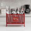 Carbon Steel Cutlery Drain Rack with Drip Tray Cutlery Holder  Kitchen Counter-top