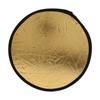 Disc Light Reflector 11.8in Round Gold Silver 2 in 1 Collapsible Portable Photography Reflector for Portraits Headshots