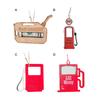 Wooden Gas Can Money Holder Christmas Tree Hanging Gas Money Wallet Cash Envelope Decoration Ornament Pendant Festival Party Wood Money Gift