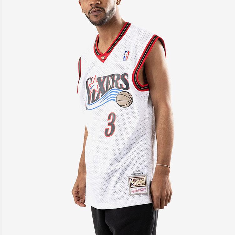Mitchell & Ness НБА 76ers 2000 Аллен Айверсон Swingman Домашняя футболка SMJYGS18200-P76WHIT00AIV