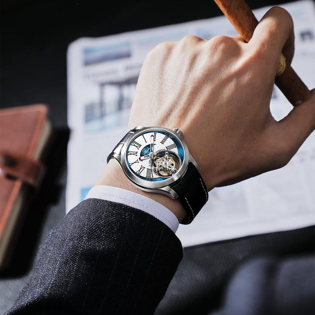 HAOFA Tourbillon Watch Mechanical Manual Winding Fashion Luxury Watch Men's Men's