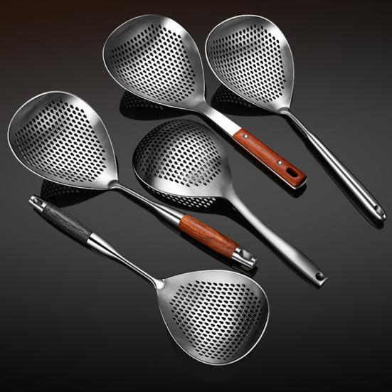 Большой набор шумовок, сито для пасты из нержавеющей стали, дуршлаг, половник с зажимом для еды, ложка для фритюрницы, совок для жарки, готовки, сервировки