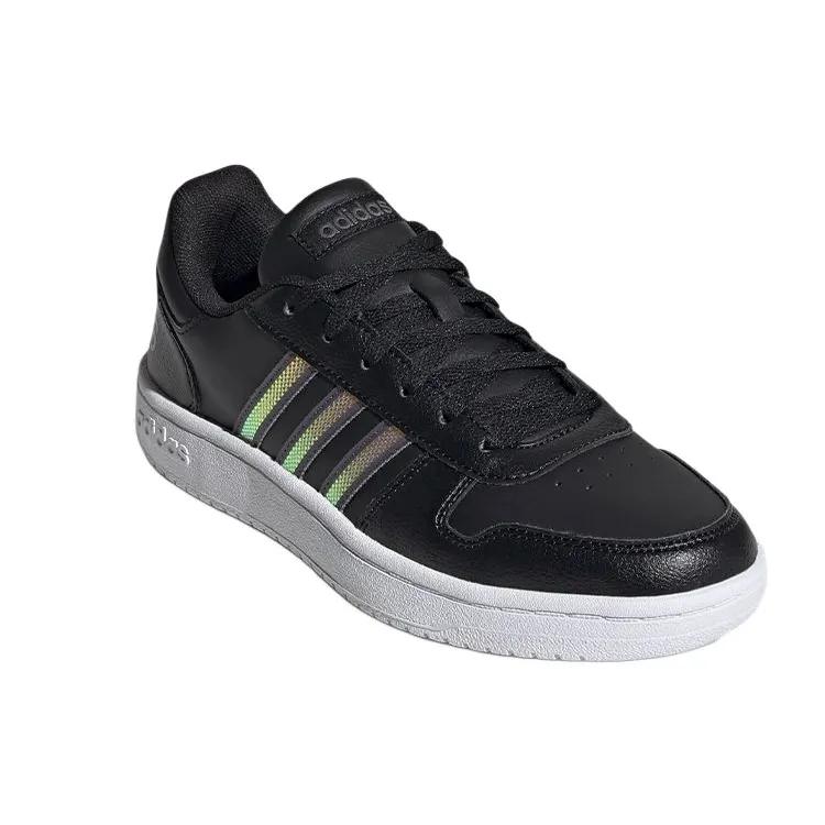 Adidas Womens Hoops 2.0 'Black Tactile Gold Metallic' (women's sizes) Core Black / Grey Five / Tactile Gold Metallic Skate Shoes FW3536