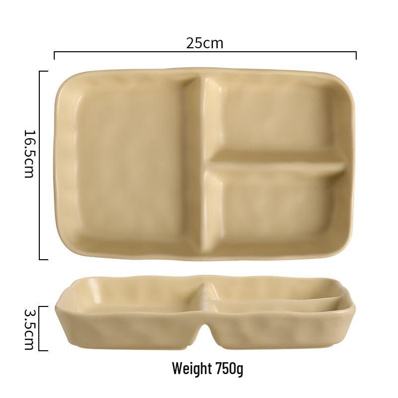 Керамическая тарелка с секциями для контроля порций в японском стиле