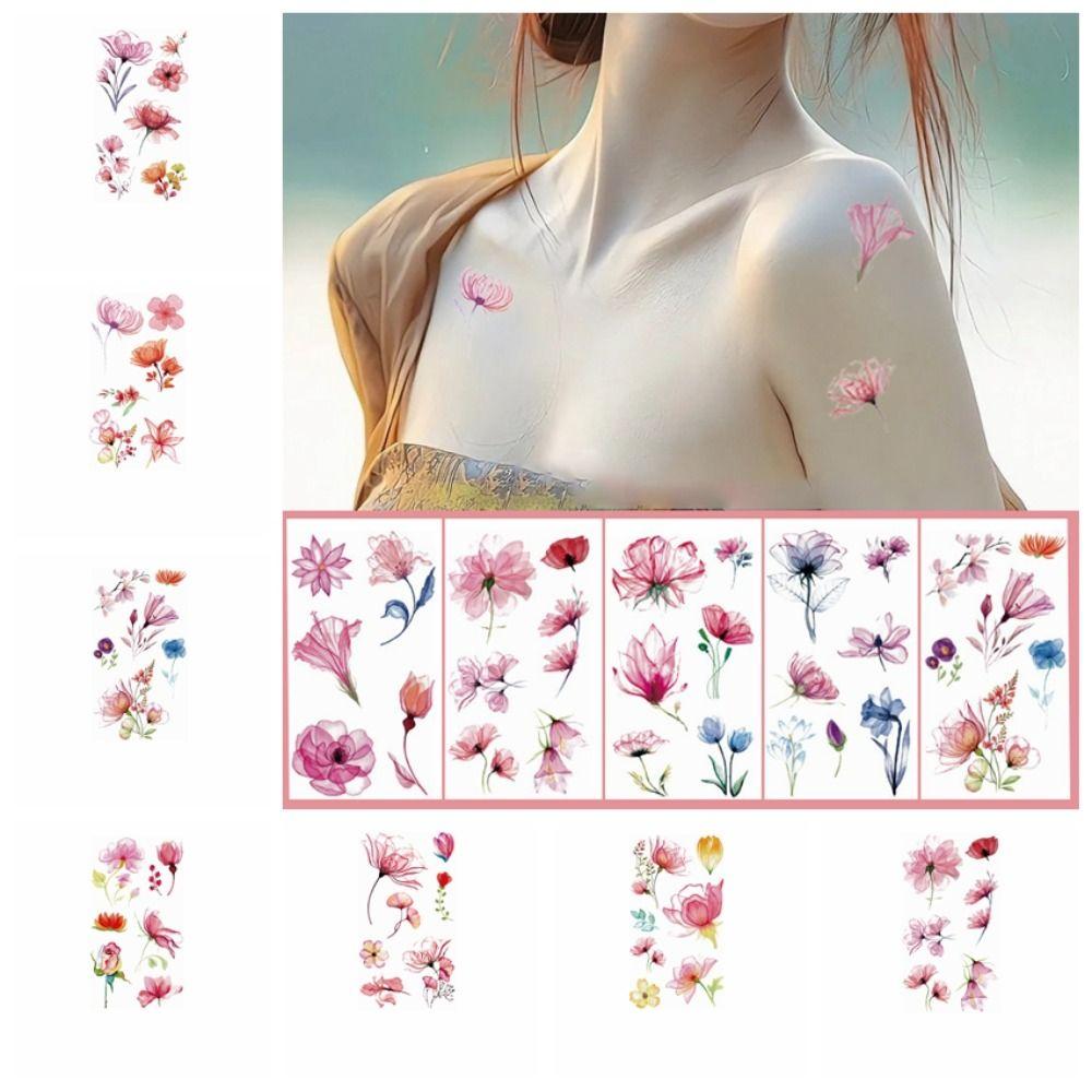 Waterproof Temporary Tattoo Sticker Anti Sweat Petal Tattoo Sticker  Chest
