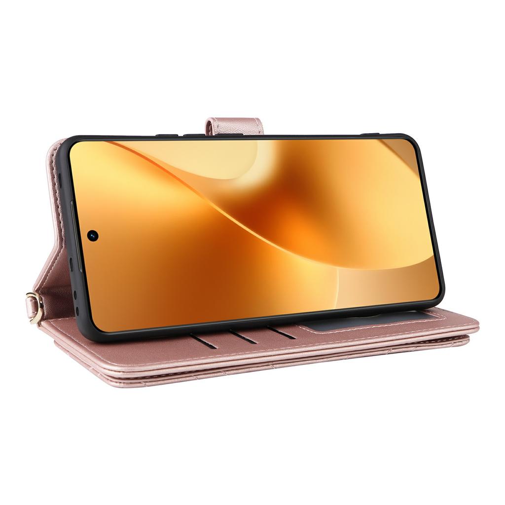 Чехол для Realme 15 Pro 5G/15 5G с плечевым/наручным ремешком Кожаный чехол для телефона Подставка Кошелек