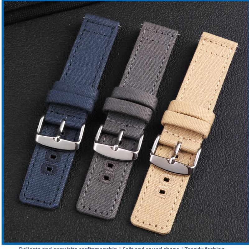 20 мм 22 мм Быстросъемный Мужской Ремешок Для Часов Для Hamilton Khaki H68201993 Timex Citizen Замена Холщового Ремешка Серый Синий Нейлон