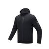 Comfortable Casual Simple Zip Hooded Raglan Slim Fit Jacket Men Jacket Basic-Black 152517718S-4