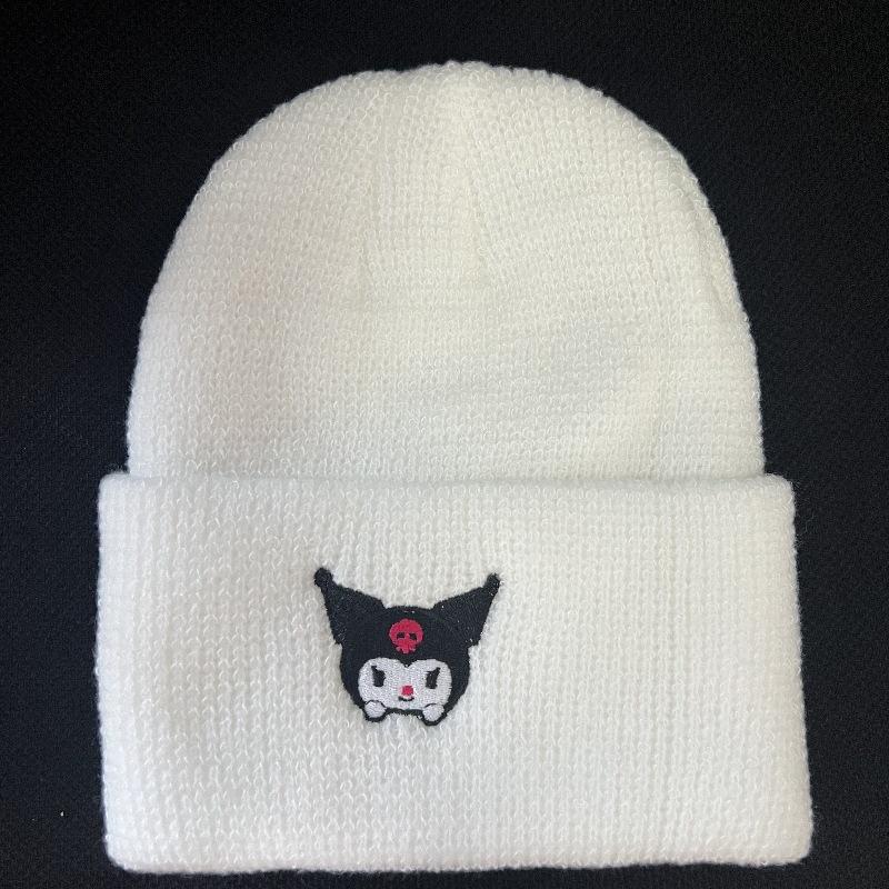 Полосатая вязаная акриловая шапка унисекс Hello Kitty, теплая осенне-зимняя, набор шапок для пары NICEFIER Кот Kt 56-58 см