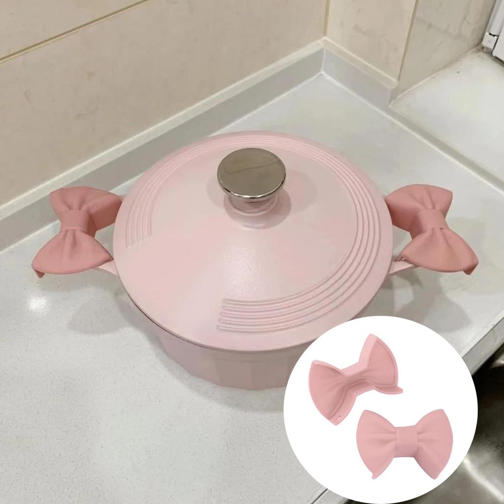 Silicone Pot Clip Anti-slip Grip Bowl Clip Heat Insulation Pot Clip Pan Handle Holder Cooking Supplies Home Kitchen Accessories