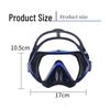 Waterproof Anti-Fog Panoramic Diving Mask with Tempered Glass and Nose Cover