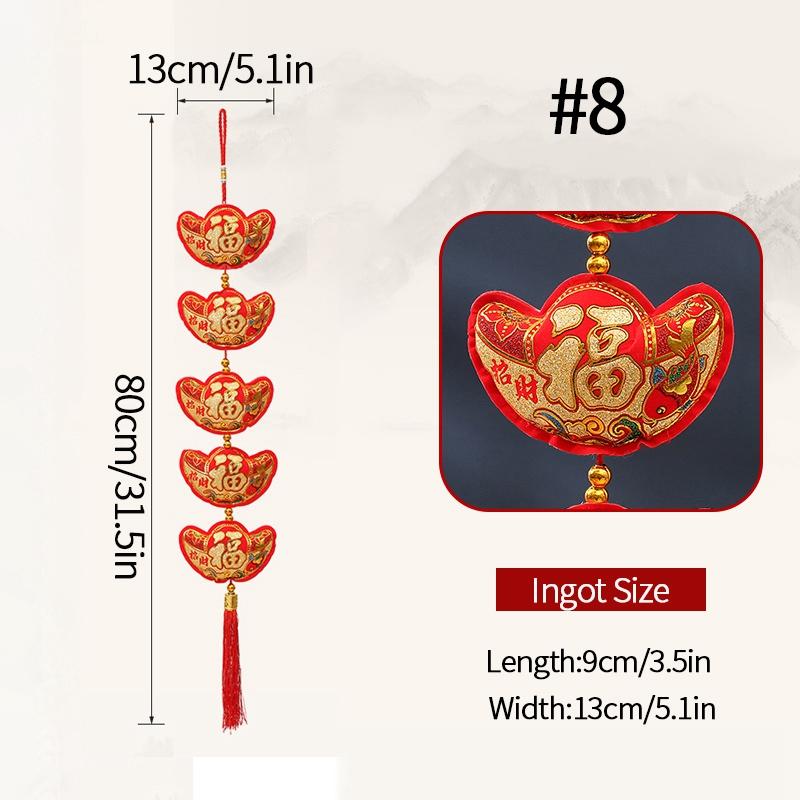 2025 New Year Hanging Ornament Spring Festival Decorations Door Window Wall Year of the Snake Lucky Hanging Ornaments Home Decor