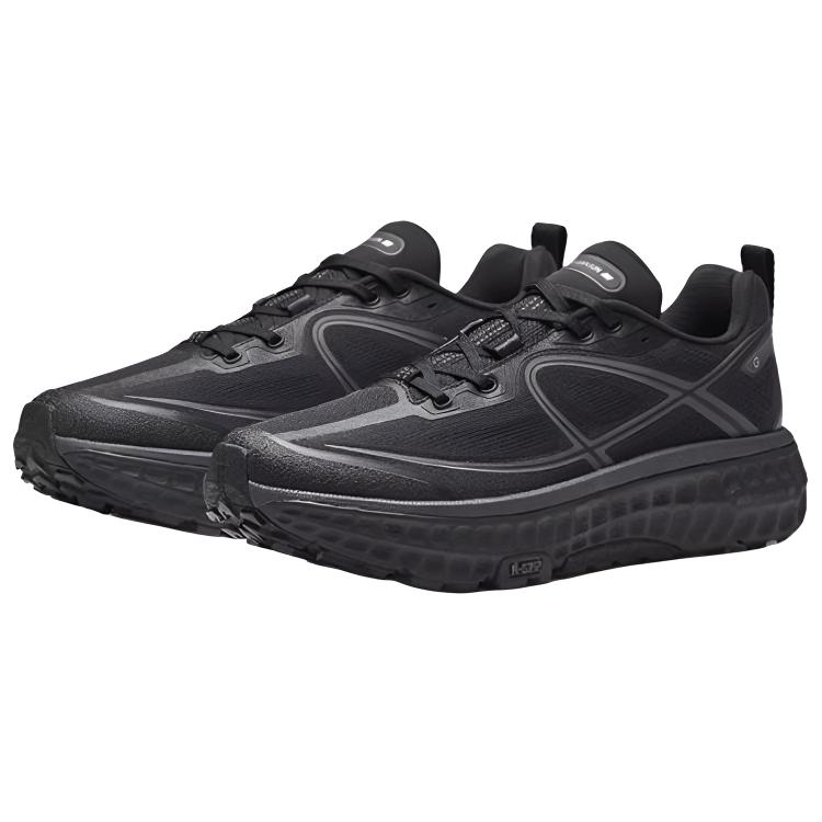 Anta Champion All Walk 2 Простые Удобные Амортизирующие Нескользящие Прочные Кроссовки для Хайкинга с Низким Верхом Женские Кроссовки для Хайкинга Черные 122545534A-2