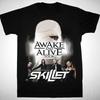 Футболка Skillet Awake And Alive, короткий рукав, хлопок, черная, мужская S-5XL, BE1890, унисекс