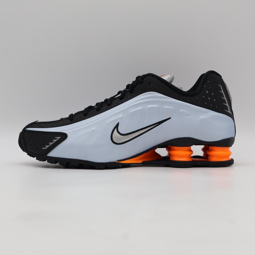 AR3565-401 Nike Shox R4 Синий оттенок Общий оранжевый Черный Металлический серебристый (Женский)