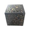 Maeju lacquerware Трехъярусный бенто-бокс "Кролик Арабеск" 6.5, Черный с Красным Внутри 8R-314