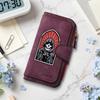 Grim Reaper Pattern Long Wallet Forever PU Leather Multi Card Slot Zip Purse