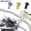 RISK M5x10mm Disk Brake Rotor Bolt T25 Torx Titanium Alloy Bicycle Part MTB Mountain Bike Brake Rotor Fixing Ti Screw 12PCS/Set