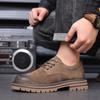 Men's Classic Retro Work Shoes Thick Sole Suede Genuine Leather Mens British Style Lace-up Casual Shoes Men