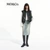 MO&Co. 2024 Autumn Puffy Faux Leather Down Vest